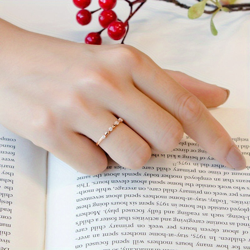 New S925 Silver Versatile Simple Ring Fashionable And Personalized Rose Et Women'S Ring Manufacturer Direct