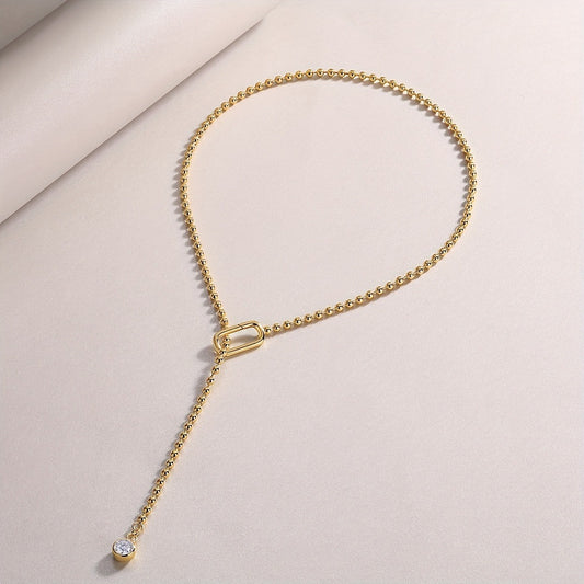Moissanite Necklace, Pendant, 925 Sterling Silver & 18k Golden Plated, Collarbone Chain, For Women And Men, Couples, Decorations, Valentine'S Day, Proposal, Engagement, Wedding Gift, Anniversary Gift, Birthday Gift