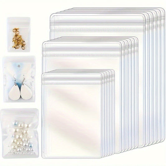 [Jewelry Storage Bags] 150pcs Antioxidant Jewelry Storage Bags, Crystal Clear, Portable, Easy Organizer for Jewelry Display and Packaging, Ideal for Home Storage and Travel, PVC Material, DIY Bead & Jewelry Craft Supplies