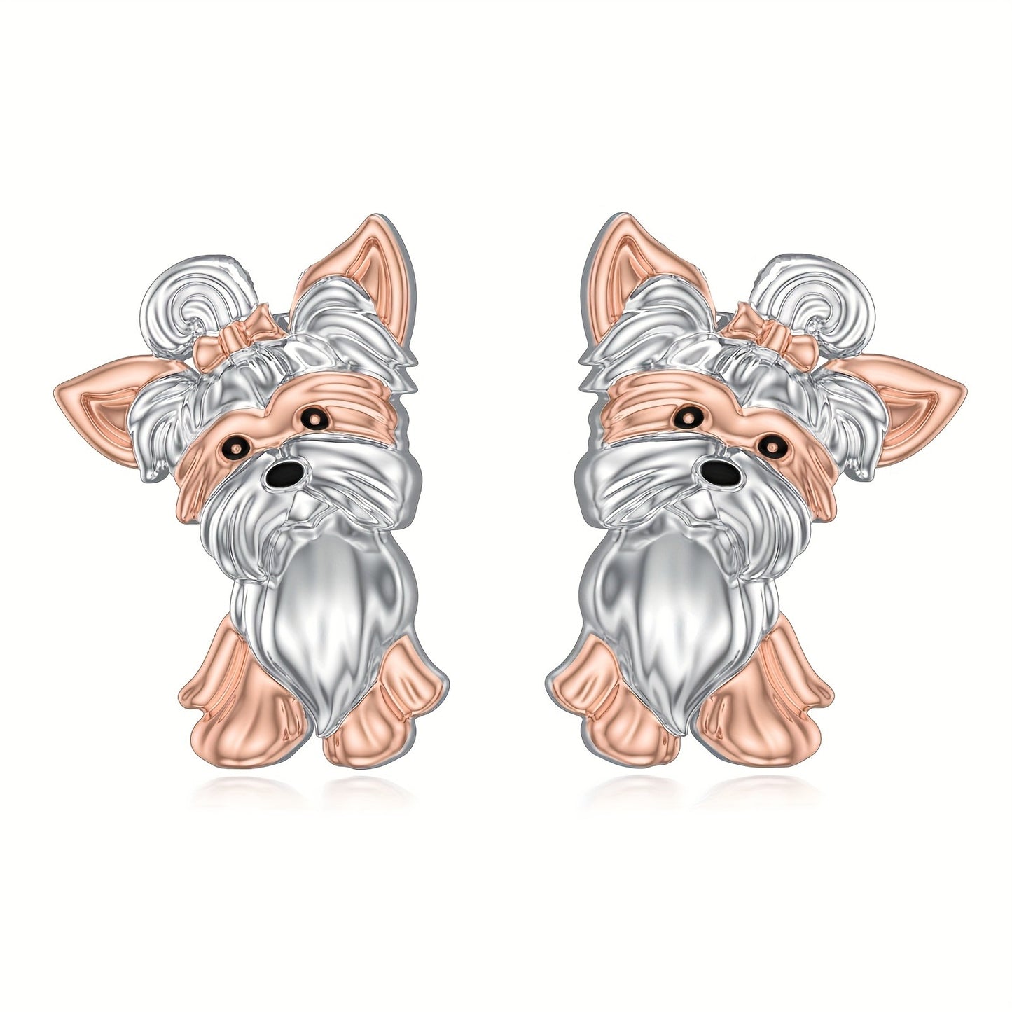 Sterling Silver Yorkshire Terrier Studs Earring, Best for Christmas