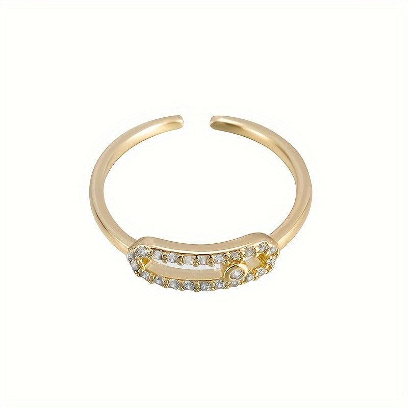 Exquisite And Elegant Hollow Open Ring For Engagement, Banquet, Party, Wedding Anniversary Celebration, Beautiful Accessory Gift