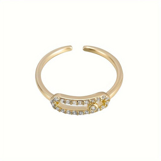 Exquisite And Elegant Hollow Open Ring For Engagement, Banquet, Party, Wedding Anniversary Celebration, Beautiful Accessory Gift