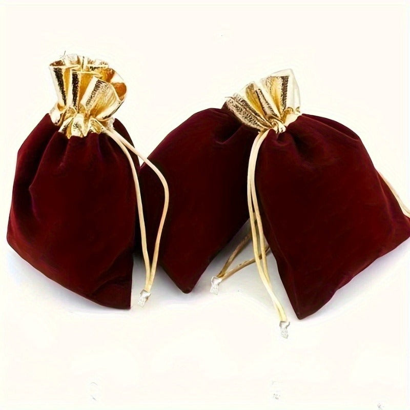 [Luxury Reusable Gift Bags] 50pcs Luxury Reusable Drawstring Gift Bags - Jewelry Sachet for Small Business, Wedding Gifts, and Decoration