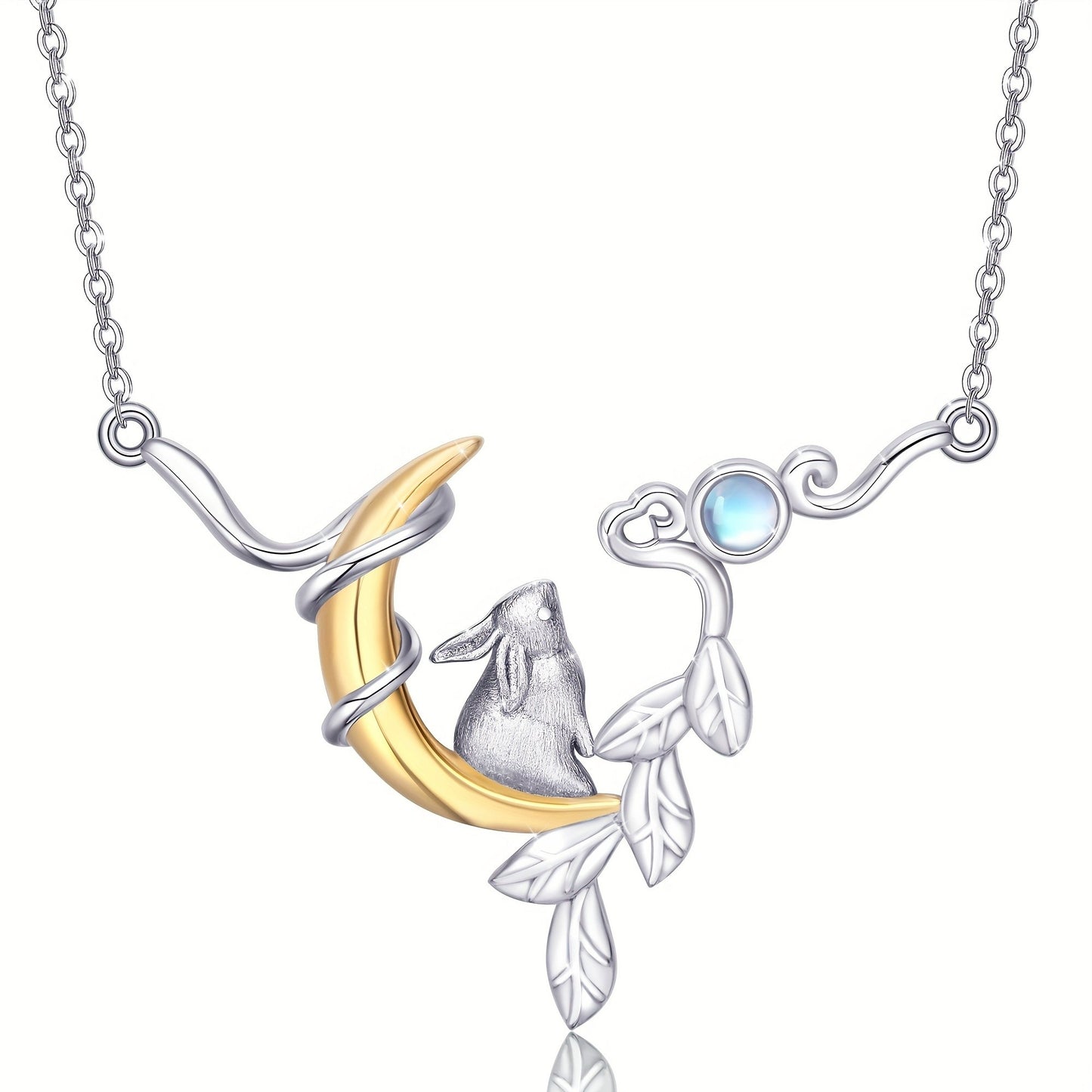 Bunny Necklace 925 Sterling Silver Bunny Pendant Rabbit Bunny Jewelry Easter Mothers Day Gifts For Women