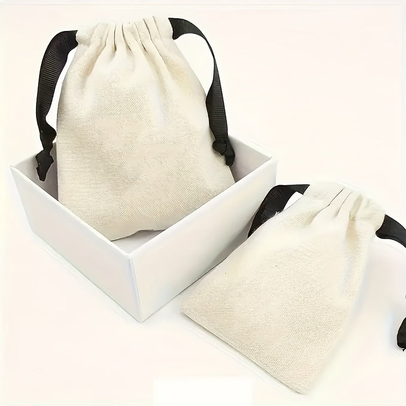 [Jewelry Storage] Pack of 10 Jewelry Storage Bags | Drawstring Bag | Jewelry and Ring Storage | DIY Party Gift Bag | Accessory Bag | Wedding Gift Bag, Birthday, Christmas, Halloween, Thanksgiving, Valentine's Day, Marriage