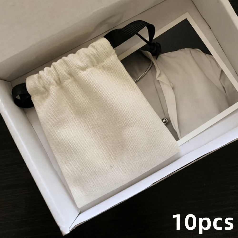 [Jewelry Storage] Pack of 10 Jewelry Storage Bags | Drawstring Bag | Jewelry and Ring Storage | DIY Party Gift Bag | Accessory Bag | Wedding Gift Bag, Birthday, Christmas, Halloween, Thanksgiving, Valentine's Day, Marriage