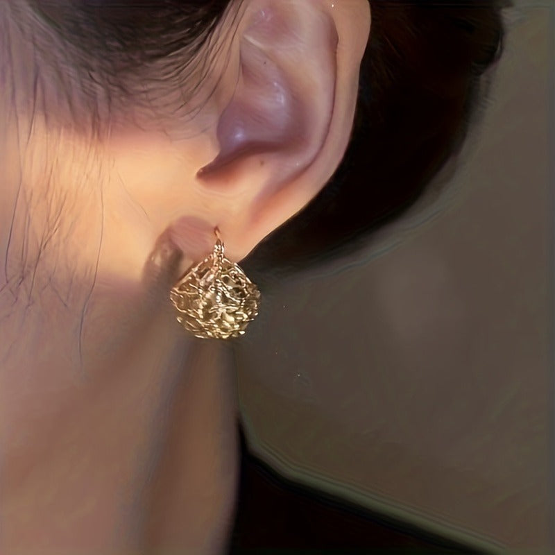 Creative Hollow Basket Dangle Earrings Women'S Fashion Jewelry