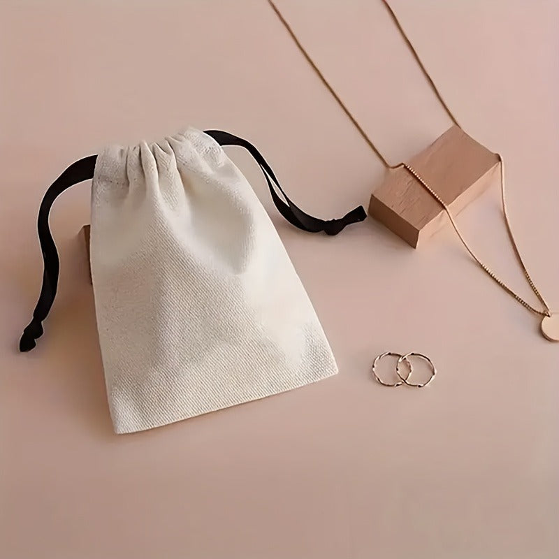 [Jewelry Storage] Pack of 10 Jewelry Storage Bags | Drawstring Bag | Jewelry and Ring Storage | DIY Party Gift Bag | Accessory Bag | Wedding Gift Bag, Birthday, Christmas, Halloween, Thanksgiving, Valentine's Day, Marriage