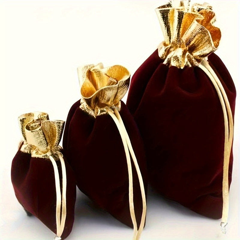 [Luxury Reusable Gift Bags] 50pcs Luxury Reusable Drawstring Gift Bags - Jewelry Sachet for Small Business, Wedding Gifts, and Decoration