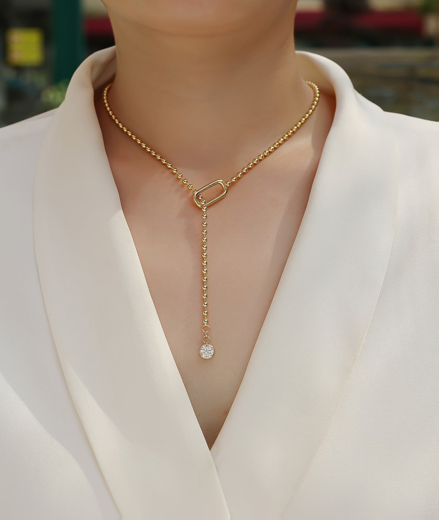 Moissanite Necklace, Pendant, 925 Sterling Silver & 18k Golden Plated, Collarbone Chain, For Women And Men, Couples, Decorations, Valentine'S Day, Proposal, Engagement, Wedding Gift, Anniversary Gift, Birthday Gift