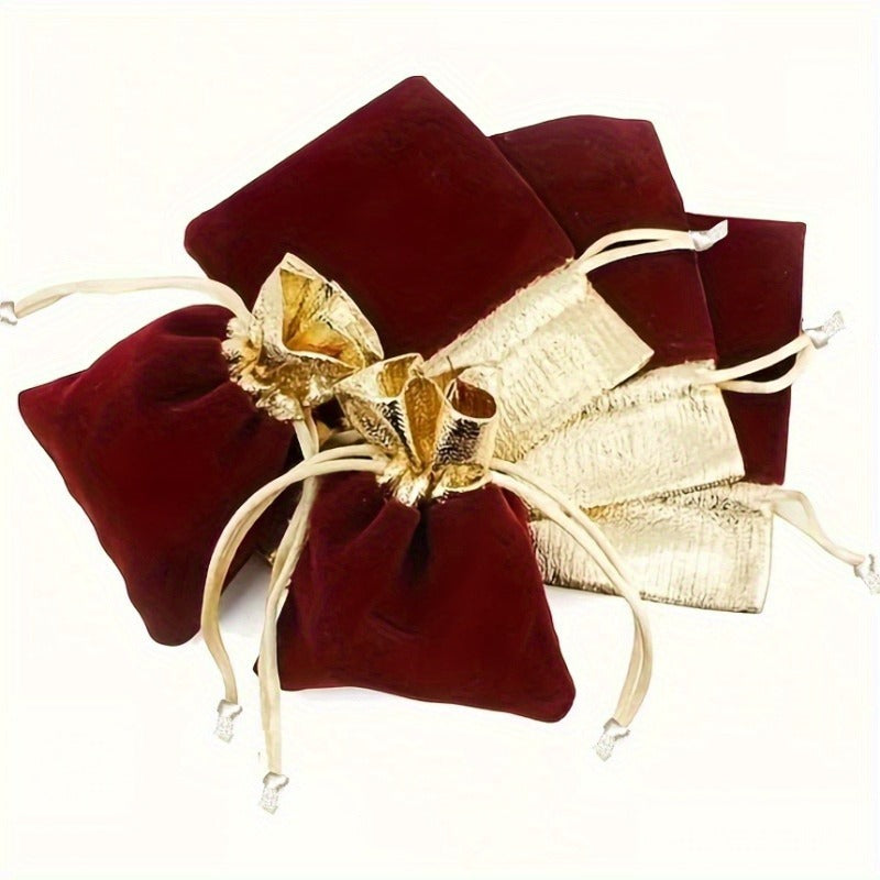 [Luxury Reusable Gift Bags] 50pcs Luxury Reusable Drawstring Gift Bags - Jewelry Sachet for Small Business, Wedding Gifts, and Decoration